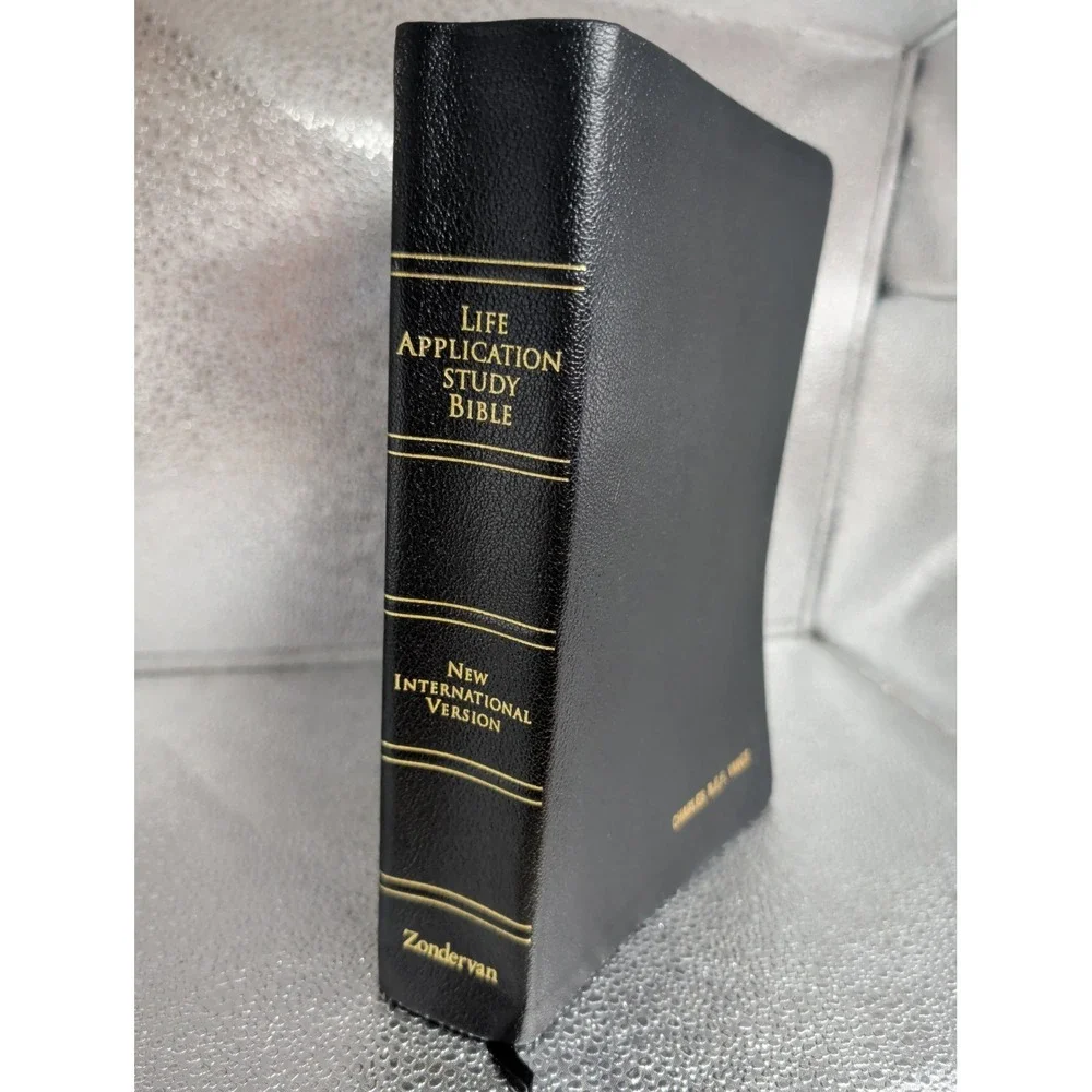 Classic 1984 NIV Life Application Study Bible GENUINE LEATHER Red Letter USA